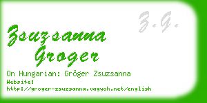 zsuzsanna groger business card